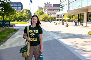 Student on campus