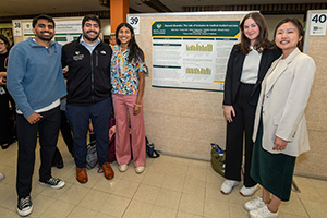 Students presenting research