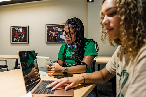 Students studying